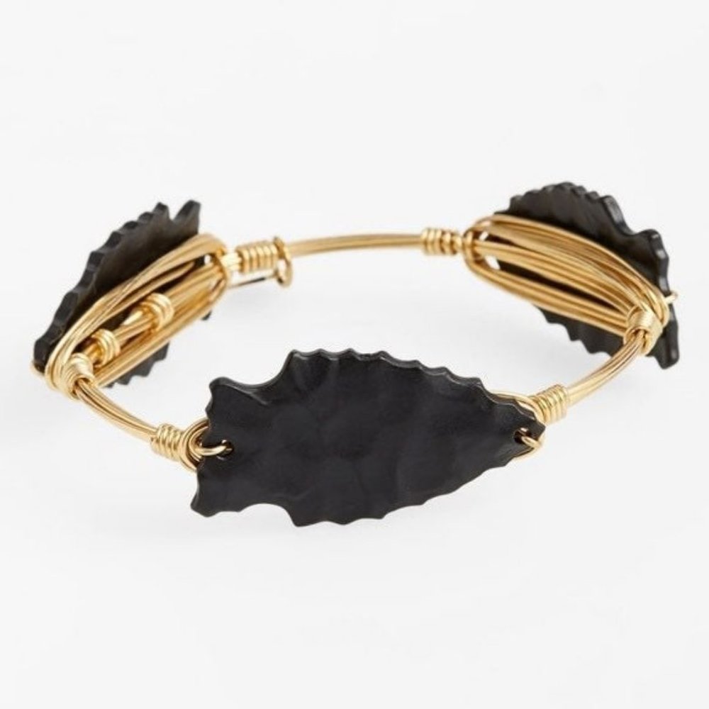 Bourbon & Bowties "Black & Gold Arrowhead Bangle"